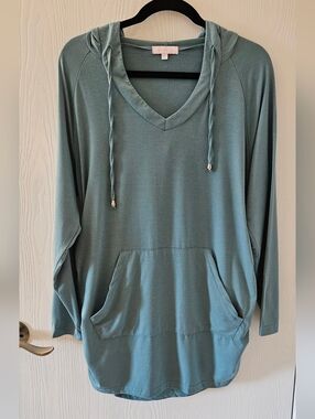 DROMe Maternity Dusty Teal Pullover